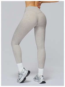 Leggings da Yoga a Vita Alta da Donna con Effetto Scrunch, Sensazione di Seconda Pelle, Colori a Contrasto, Modellanti, con Caviglia Elasticizzata, Pantaloni Fitness - Product Image 3