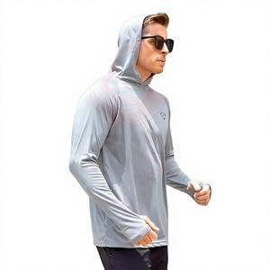 Sudadera con Capucha para Pesca, Manga Larga, Secado Rápido, UPF 50+, Transpirable, Ligera, Poliéster/Algodón, Tallas Grandes, para Actividades al Aire Libre - Product Image 4