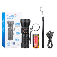 Lampe torche tactique EDC TrustFire MT20 avec torche résistante à l'eau et 5 modes d'éclairage, lampe torche portative pour les aventures en plein air