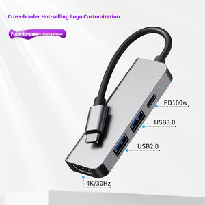 Hub multifonctionnel <span class=keywords><strong>USB</strong></span>-<span class=keywords><strong>C</strong></span> 4 en 1 de haute qualité, station d'accueil pour ordinateur portable, <span class=keywords><strong>adaptateur</strong></span> <span class=keywords><strong>multiport</strong></span> - Product Image 6