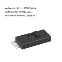Saklar Pengering Rambut Listrik Kecepatan Tinggi Fungsi Pijat Pelurus 10A 250V 1P4T Terminal Solder Bersertifikasi ENEC KC untuk CQC RoHS
