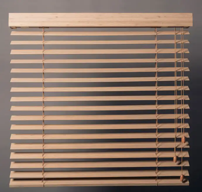 KEEWO de madera maciza sombreado a prueba de polvo Roman Blind impermeable 50MM listones de bambú venecianas persianas de rodillo