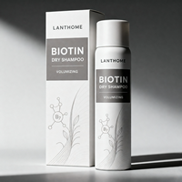 Shampooing sec pour cheveux, fabrication directe en usine, OEM, biotine, volumisant, léger, absorption rapide, contrôle du sébum, parfum frais, sans résidus