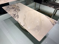 Nouvelles pieds de table de luxe en acier inoxydable poli sur mesure pour comptoirs en granit et marbre
