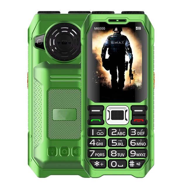 Outdoor Rugged Phone with 4 SIM Card Slots, 16800mAh Long Standby, Magic Voice Changer, Loud Speaker, Big Button Senior Phone
