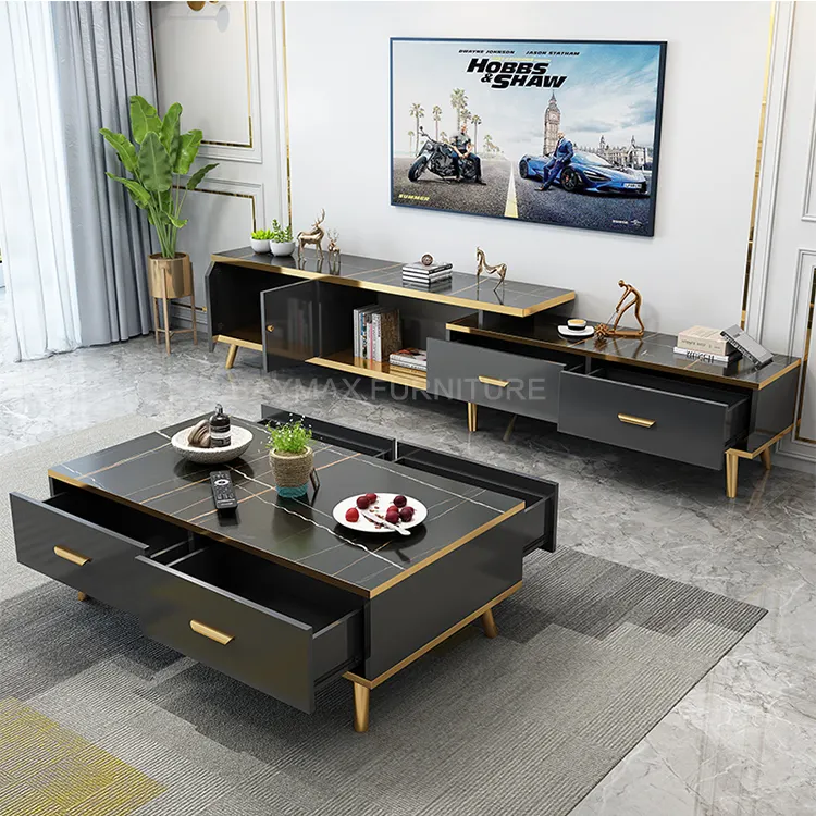 Foshan Fabrik TV-Ständer Schrank Couch tisch mit Schubladen Wohnzimmer möbel