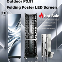 Écran LED P3.91 pliable d'extérieur pour la location, panneaux anti-collision, déploiement rapide, intégré à une maison mobile pour événements itinérants