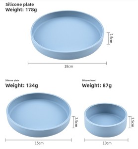 Assiette Ronde Classique en Silicone pour Enfants avec Logo Personnalisé OEM, Sans BPA, Qualité Alimentaire, Motif Uni, Durable et Non Toxique pour Usage Domestique - Product Image 6