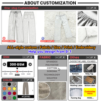 EIDEO OEM ODM Fabricants de logos personnalisés, Pantalons en jean vintage délavés, coupe ample, style stack, jambe large, grande taille, baggy, pour hommes
