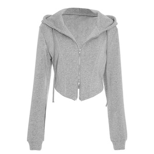 Viviblook Q25TP312 automne hiver femmes Streetwear à manches longues polaire pull zippé sweat à capuche veste décontractée pour les femmes - Product Image 5