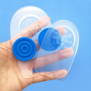 Gel di <span class=keywords><strong>Silicone</strong></span> tacco tazze inserti per scarpe assorbimento degli urti tacco piede sollievo dal dolore sportivo Comfort plantare efficace plantare - Product Image 1