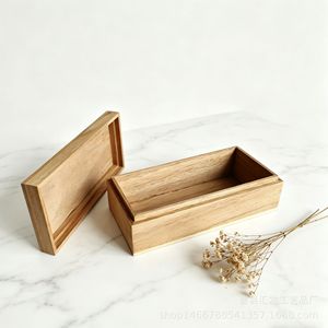 Solid Wood Storage <b>Box</b> For Jewelry Desktop Wooden Packaging <b>Box</b> Simple Top And Bottom Lid Cao County Manufacturer - Product Image 1