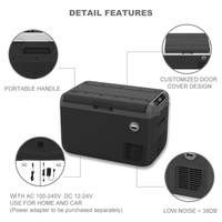 Compresseur à zone unique 40L Réfrigérateur congélateur portable pour voiture Petit réfrigérateur mobile de refroidissement pour camping randonnée et fêtes