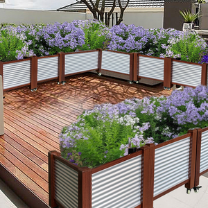 Kit per Aiuole in Metallo per Ortaggi e <span class=keywords><strong>Fiori</strong></span>, Contenitori da Giardino per Esterni - Product Image 4