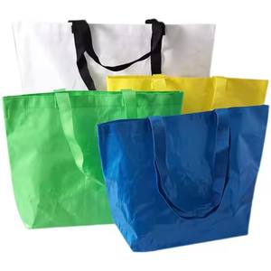 Bolsa de Nylon Tejida Reciclable Extra Grande al por Mayor de Fábrica con Cierre de Cremallera y Asas Dobles para Compras, Viajes, Personalizable - Product Image 4