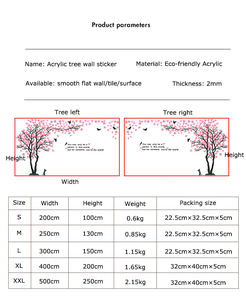 Grande 3D decorazione per la casa acrilico adesivo <span class=keywords><strong>da</strong></span> parete elegante grande albero Design per la decorazione di interni per la casa - Product Image 6