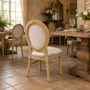 <span class=keywords><strong>Chaises</strong></span> de salle à manger en bois à dossier <span class=keywords><strong>médaillon</strong></span> naturel, <span class=keywords><strong>chaises</strong></span> Louis élégantes et rembourrées pour banquets de mariage français et restaurants - Product Image 3