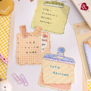 30 hojas por paquete de tarjetas traseras N pegatinas Clip <span class=keywords><strong>Ran</strong></span> serie fija manual coreano decoración estudiante notas adhesivas - Product Image 4
