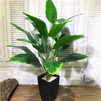 Plantes artificielles en Pot, vente en gros, résistantes aux uv, bonsaï artificiel, palmier, bananier avec Pot pour la décoration de la maison