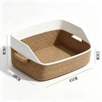Panier de rangement en corde de coton tressée MIXWARES pour jouets, collations, cosmétiques, linge sale et vêtements.