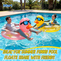 MART Grand canard gonflable à paillettes pour piscine, flotteur de natation pour adultes, idéal pour l'été, la plage et les fêtes aquatiques
