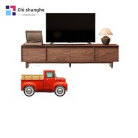 Meuble TV moderne réglable en bois massif, meuble de salon ou chambre, table basse, casier intégré, mobilier de maison