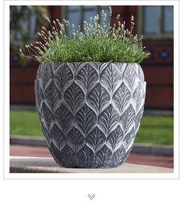 Nouveau design Grande jardinière en oxyde de magnésium Décoration artistique Grande jardinière en ciment de magnésium - Product Image 4