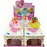 Jouet Squishy Canard Luminescent TPR Rempli de Vaseline Doux et Mignon, Jouet Sensoriel Anti-Stress à Presser, Cadeau pour Enfant, Vente en Gros
