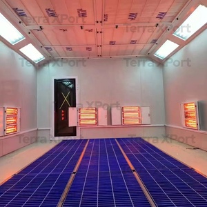 Drwon บูธพ่นสีรถยนต์ให้ความร้อนด้วยไฟฟ้าแบบร่างบูธสีรถยนต์ประตูกระจกเต็มห้อง - Product Image 3