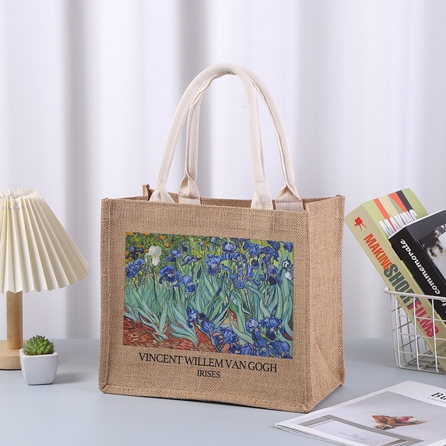 Hemp Handbag Custom Logo Foldable Universal Packaging Customization