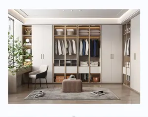 Lemari pakaian kayu lemari kamar tidur berkualitas tinggi dengan Aksesori lemari pakaian