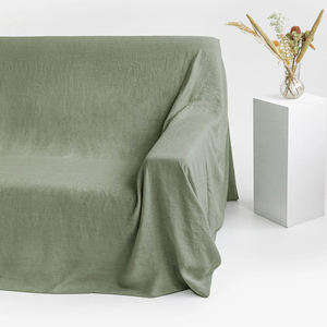 Capa de Sofá Premium para 3 Lugares em Algodão Lavado com Mistura de Linho, Capa para Sofá Seccional - Product Image 2