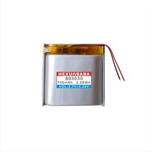 803030 3,7 V 700mAh <span class=keywords><strong>2</strong></span> cables de polímero de iones de litio para altavoz MP3 L068 - Product Image 1