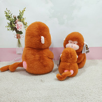 Boneka Monyet Bordir Custom untuk Wanita 22cm Aksesoris Pesta Pernikahan Hewan Boneka Lembut Layanan OEM ODM yang Dipersonalisasi