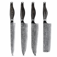 Couteau en acier Damas forgé à la main, 8 pouces, ensemble de couteaux de cuisine en acier Damas