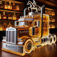 Nouvelle Arrivée - Flacon à whisky moderne et minimaliste en verre, style semi-camion, 301-400ml