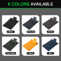Tapis de souris pour ordinateur portable en cuir avec support pour téléphone et stylo, tapis de souris pliable pour la maison/l'école/le bureau