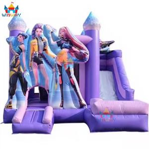 Nouveau design - Château gonflable commercial K-POP style Demon Hunters avec toboggan combiné, en PVC, 5x5 mètres, installation facile - Product Image 2