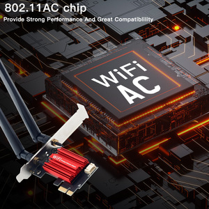 Ac1200m Dual-Band Gigabit 5 gam Wifi & cho Bluetooth Card mạng PCIe Máy tính để bàn máy tính Receiver cho máy tính xách tay sản phẩm Chứng Khoán - Product Image 4