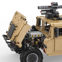 CaDA-Juego de bloques de construcción modelo coche todoterreno, juguete de construcción con ladrillos, 3935 piezas, C61036W, 1:8, HUMVE
