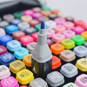 Marqueurs à double tête de 36 couleurs pour adultes et enfants Ensemble d'encre à séchage rapide et sans décoloration avec pointe en <span class=keywords><strong>feutre</strong></span> pour une coloration créative - Product Image 4