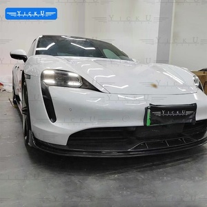 YICKU Hot Sales Kit carrozzeria in fibra di carbonio per <span class=keywords><strong>Porsche</strong></span> <span class=keywords><strong>Taycan</strong></span> 2019-2022 Upgrade PK stile diffusore posteriore con labbro anteriore minigonne laterali BodyKit - Product Image 3