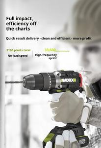 Taladro Percutor Inalámbrico WU369X de 20V con Batería de Litio, Herramienta Eléctrica Multifuncional Tipo Pistola para Perforación - Product Image 5