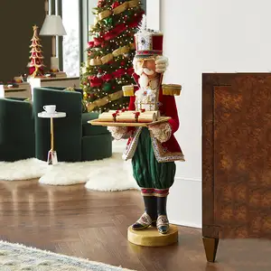 Fiberglas-Skulptur individuelle Dekoration Weihnachts-Nussknäufer Cascanueces de Navidad Weihnachts-Nussknäufer Harz-Handwerk