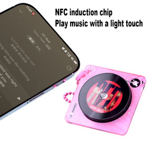 Porte-clés en acrylique personnalisé NFC <span class=keywords><strong>CD</strong></span>, mini album DIY, porte-clés musical pour idole - Product Image 3