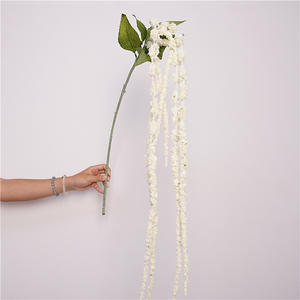 Recién llegado, espuma artificial verde, <span class=keywords><strong>6</strong></span> tenedores, flor de amaranto, plantas colgantes de amaranto verde blanco para decoración del hogar de bodas - Product Image 6