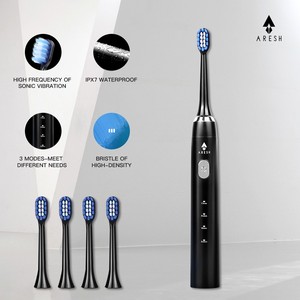 Aresh OEM Carga USB negro <span class=keywords><strong>cepillo</strong></span> dental eléctrico <span class=keywords><strong>Cepillo</strong></span> de dientes sonic China - Product Image 3