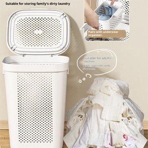 ตะกร้าพลาสติก PP อเนกประสงค์แบบกลวงสำหรับใส่เสื้อผ้าสกปรกความจุเยอะ - Product Image 2