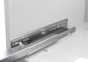 Glissières de tiroir en acier galvanisé à fermeture amortie à extension complète avec réglages 3D, série TS21, dissimulées pour meubles/armoires - Product Image 3