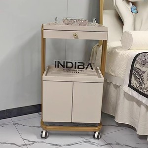 Hot Sale Beauty Bar Multi-functional ABS Beauty Rack Spa White Gray Beauty Equipment Trolley - Product Image 3